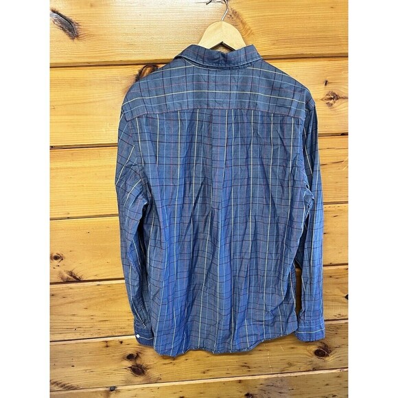 Tommy Hilfiger 80's 2 Ply Button Down Shirt Mens L Blue Striped Long Sleeve - Picture 3 of 3
